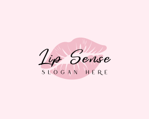 Feminine Lips Kiss logo design