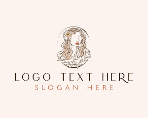 Hairstylist - Floral Beauty Cosmetics logo design