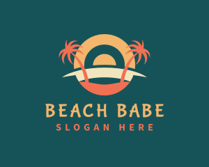 Tropical Summer Beach logo design