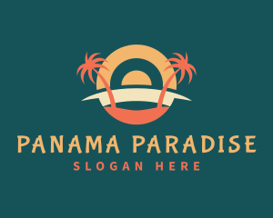 Tropical Summer Beach logo design