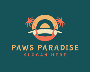 Tropical Summer Beach logo design