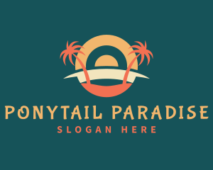 Tropical Summer Beach logo design