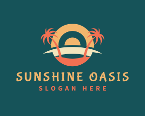 Tropical Summer Beach logo design