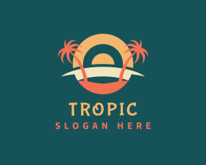 Tropical Summer Beach logo design