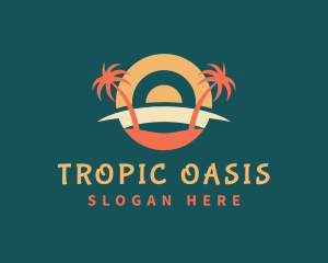 Tropical Summer Beach logo design