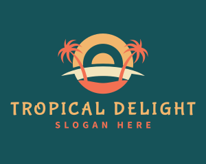 Tropical Summer Beach logo design