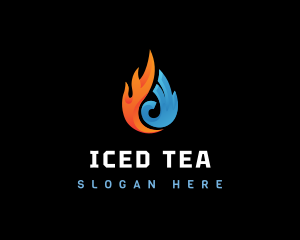 Ice Crystal Flame  logo design