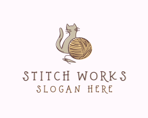 Alteration - Sewing Cat Yarn logo design