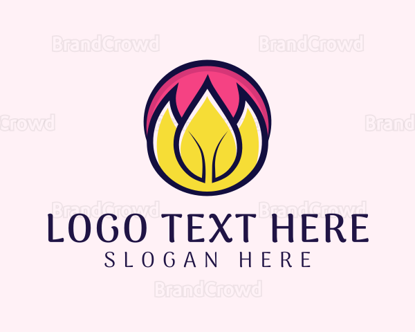 Lotus Flower Leaf Logo