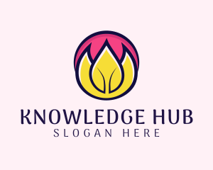 Regimen - Lotus Flower Leaf logo design
