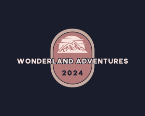 Mountain Sunset Adventure logo design