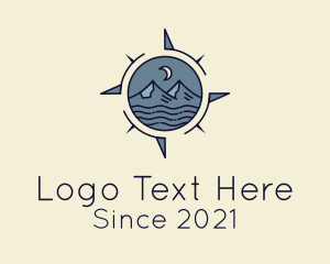 Lodging - Night Nature Compass logo design