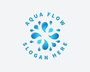 Hydration - Water Splash Droplet logo design