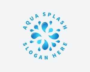 Water Splash Droplet logo design