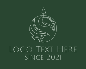 Religious - Candle Wax Ball logo design