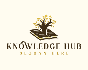 Tree Book Knowledge logo design