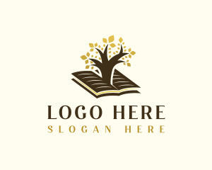 Ebook - Tree Book Knowledge logo design