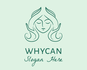 Green Woman Hairdresser Logo