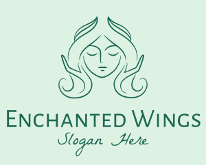 Green Woman Hairdresser logo design