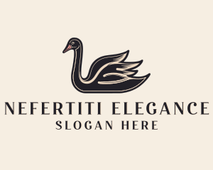 Elegant Swan Birdwatching  logo design