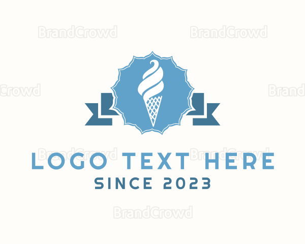 Dairy Ice Cream Snack Logo