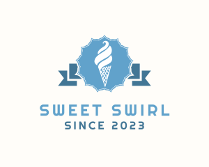 Soft Serve - Dairy Ice Cream Snack logo design