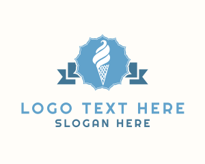 Dairy Ice Cream Snack Logo