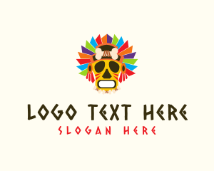 Side View - Colorful Festival Mask logo design