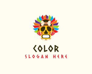 Colorful Festival Mask logo design