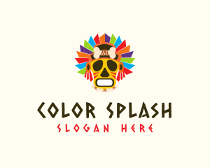 Colorful Festival Mask logo design