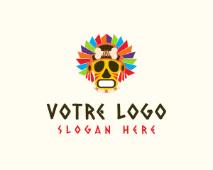Native - Colorful Festival Mask logo design
