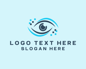 Vision - Digital Eye Technology logo design