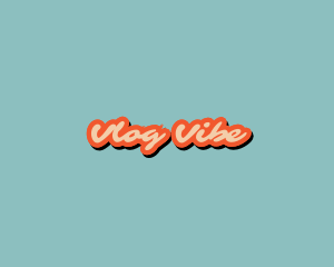 Vlogging - Cursive Pop Business logo design