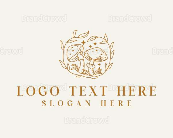 Organic Magical Mushroom Logo