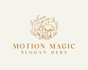 Organic Magical Mushroom logo design