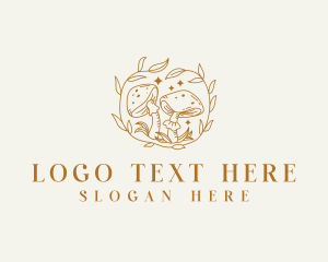 Organic Magical Mushroom Logo