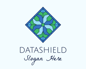 Tile Flower Stained Glass Logo