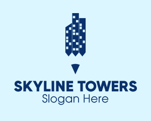 Towers - City Pencil Towers logo design