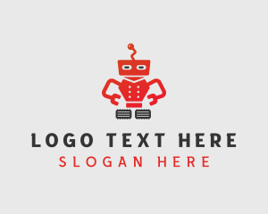 Bot - Electrical Cyborg Robot logo design