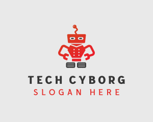 Cyborg - Electrical Cyborg Robot logo design