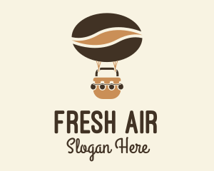 Coffee Hot Air Balloon logo design