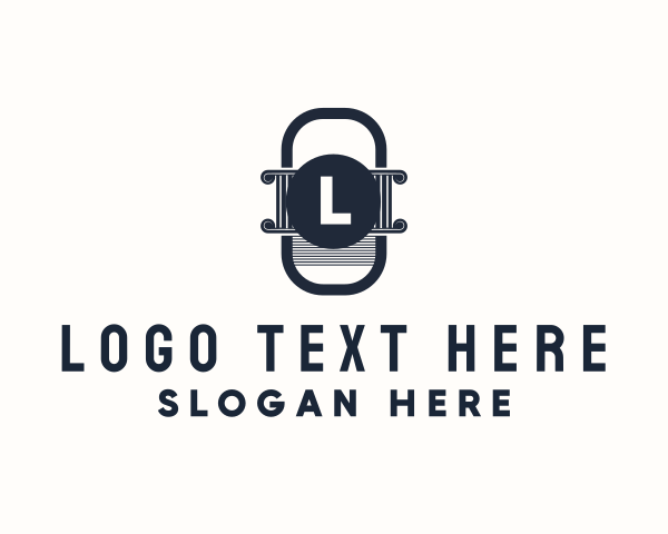 Studio - Greek Pillar Column logo design