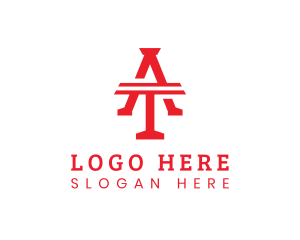 Arrow - Modern Arrow Logistics Letter AT logo design