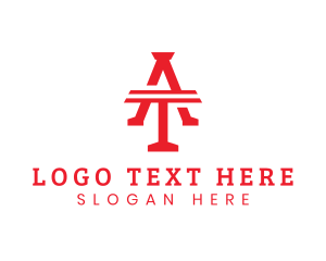 Logistics - Modern Arrow Logistics Letter AT logo design