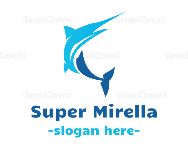 Blue Marlin Fish Logo