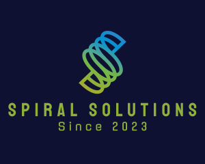 Spiral - Gradient Spiral Letter S logo design
