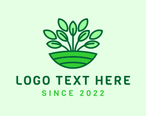 Vegetarian - Natural Plant Gardening logo design