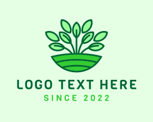 Farm - Natural Plant Gardening logo design