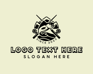 Fishing Rod Fisherman Logo