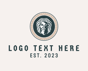 Philosopher - Mythology God Medallion logo design